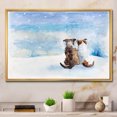 thumbnail image 1 of Designart Dogs During Christmas Season Children's Art Floating Frame Wall Art, 1 of 4