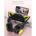 thumbnail image 3 of Auriculares Bluetooth con bonitas orejas de gato con dibujos animados RGB, color amarillo claro, 3 of 9