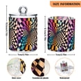 thumbnail image 5 of Yayeee 2 Pack Qtip Holder Bathroom Cotton Swab Canister with Lid Clear Dispenser Set, Beige Wavy Plaid, 5 of 6