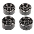 thumbnail image 2 of Paquete de 4 llantas de aluminio de 1,9 pulgadas con bloqueo de cuentas para Rock Crawler RC 1/10 gris, 2 of 9