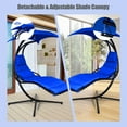 thumbnail image 6 of Costway Hanging Swing Chair Hammock Chair w/ Pillow Canopy Stand Navy, 6 of 11