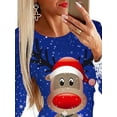 thumbnail image 3 of Gvmfive Women Christmas Dress Long Sleeve Xmas Printed Mini Dresses, 3 of 5