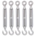 thumbnail image 1 of M6 304 Stainless Steel Hook & Eye Tensioner Hook Wire Ropetension Pack Of 5, 1 of 5