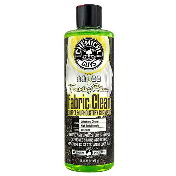 Chemical Guys CWS20316 Foaming Citrus Fabric Clean Carpet Upholstery Shampoo (16oz)