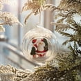thumbnail image 3 of Christmas Decoration Glass Balls Transparent Hanging Pendants 8CM Elk Snowman Pattern Ball For Xmas Christmas Tree Decorations, 3 of 6
