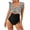 9-black womens tankini swimsuits 2 piece, variant on Womens Blouson Tankini Swimsuits Two Piece Bathing Suit Tummy Control Modest Swimwear with Bottoms Halter Casual Swim Sets Womens 2 Piece Swimsuits Clearance,Khaki,XXL