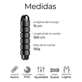 thumbnail image 2 of Cuerda Para Saltar 3 m Con Mango Antideslizante Ajustable Negro, 2 of 5
