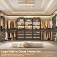 thumbnail image 7 of Homieasy 12-Drawer Customizable L-Shaped Closet System ,8.5-11.5 Ft with 4 Hanging Rods & 3 Tower,Gray Oak, 7 of 7