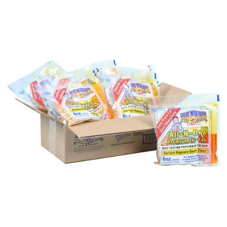 Great Northern Popcorn 1 Case (12) of 6 Ounce Popcorn Portion Packs Kit