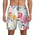 thumbnail image 2 of Picia Colorful Flowers pattern Mens Swim Trunks with Compression Liner Stretch Beach Shorts Quick Dry with Zipper Pockets No-Chafing Board Shorts-X-Large, 2 of 9
