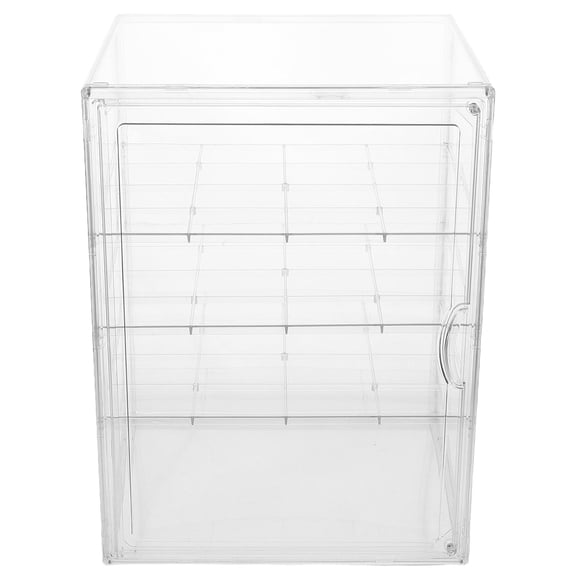 AURARMLET Transparent Cake Box with 4 Adjustable Shelves, Clear Pastry Display Case Made of PET for Home and Bakery Use