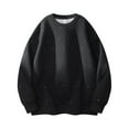 thumbnail image 3 of Fewfanhot Sweatshirts for Men Crewneck Solid Color Distressed With Holes Long Sleeve Sweatshirt Pullover Fall Winter Tops, 3 of 10