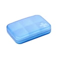 thumbnail image 1 of EeaseCA 2pcs Multifunction Pill Storage Box 6 Compartments Pill Organizer Portable Medicine Case (Blue), 1 of 7