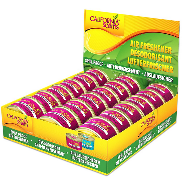 18 AROMATIZANTES COCHE CALIFORNIA SCENTS CHERRY negro