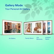 onn 55 The Fresco Art Gallery 4K UHD Google TV with Gemini, Walnut Frame and Mounting Kit