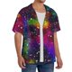 thumbnail image 2 of Balery Bright Universe Camisa Casual de Manga Corta con Botones para Hombre, Texturizada, Estilo Cubano, para Playa, Verano-3X-Large, 2 of 5