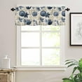thumbnail image 7 of Navy Blue White Pumpkins Kitchen Curtains Set, Thanksgiving Tier Curtain 36 Inches Length, Fall Leaves Botanical Valance and Tiers Set Window Treatment Decor for Bedroom/Living Room, 7 of 7