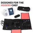 thumbnail image 2 of Chef Knife Roll Bag - Premium Nylon Chef Knife Bag for Professionals, Culinary Students & Home Cooks - Secure Storage & Portable Design for Chef Knives & Accessories (Black) C101, 2 of 3