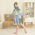 thumbnail image 4 of FORMRS Niños Bathrobe Unisex Hooded Robe Soft Plush Pajamas Sleepwear, Size 4-6T, Seaside Boat, 4 of 7