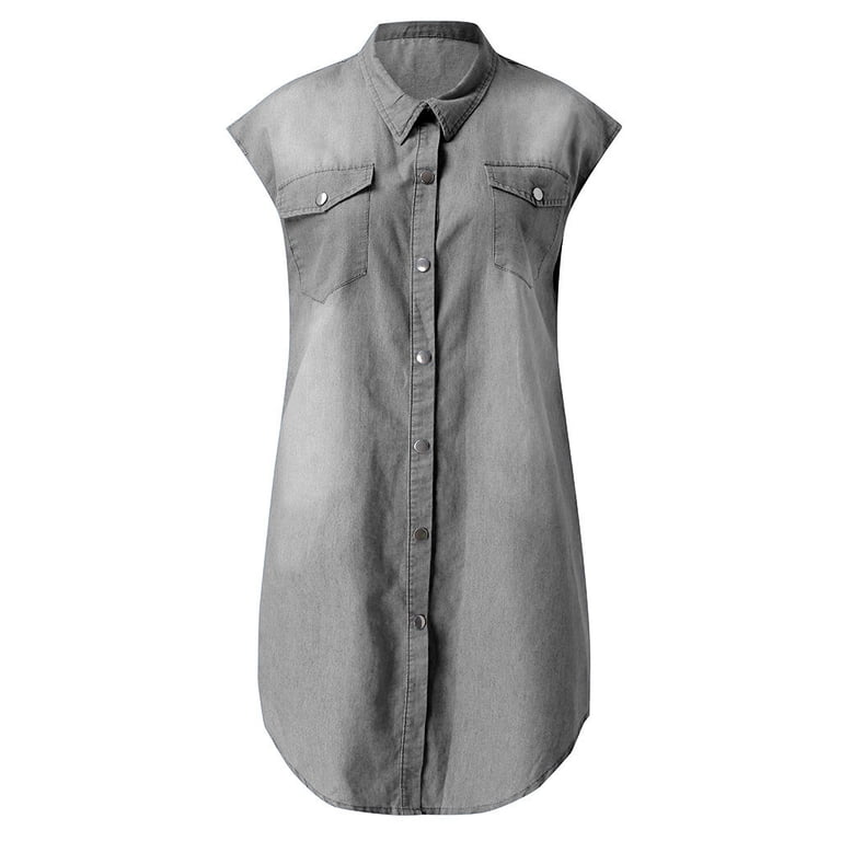 denim balloon sleeve mini pocket dress Gozoloma Women's Long Sleeves Button Down A Line Swing Ruffle Jean Babydoll Dress with Chest Pocket(LightBlue-XS) at Amazon Women's Clothing store ProductID: 84234 35 Ways to Wear balloon sleeves and a Shirt Size:L/XL - 16½