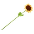 thumbnail image 3 of Crochet Sunflower Handcrafted Exquisite Prevent Fading Knitted Sunflower Artificial Flowers for Cemetery Wedding, 3 of 14