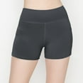 thumbnail image 2 of ALWAYS Women's 3" Soft Yoga Shorts with Side Pockets Dark Charcoal S, 2 of 7