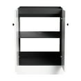 thumbnail image 4 of 24" Freestanding Bathroom Shelf Unit - White Plywood, Soft-close, Intriguing Vanity Soft-close Doors, Modern Furniture, 4 of 6
