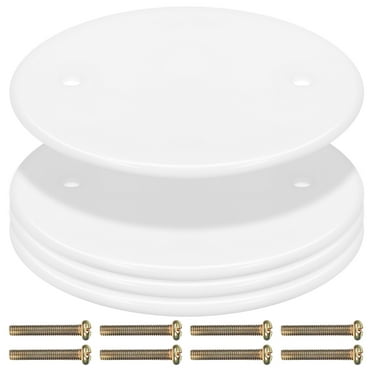 Zehuanyu 4pcs Ceiling Blank-Up Cover Plate Round Outlet Cover Plastic Electrical Cover Ceiling Holes Blank Cover Wall Plate Electrical Covers