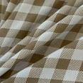 thumbnail image 4 of Tan Gingham Queen Duvet Cover Set, Taupe Plaid Comforter Cover Set, 3 Pieces Checked Bedding Set (Tan Gingham, Queen), 4 of 9