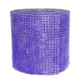 thumbnail image 4 of Mandala Crafts Faux Diamond Bling Wrap, Faux Rhinestone Crystal Mesh Ribbon Roll for Wedding, Party, Centerpiece, Cake, Vase Sparkling Decoration (4.75 Inches 24 Rows 10 Yards, Violet), 4 of 6