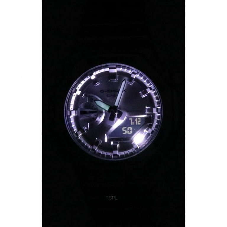 2100FF-8A Digital Analog Series GA- Retrofuture Silver Casio Men\'s Metallic Quartz Watch G-Shock 200M