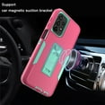 thumbnail image 3 of NIFFPD Samsung A23 5G Case, Galaxy A23 5G Case, Heavy Duty Shockproof Phone Case with Kickstand Support Car Mount for Samsung Galaxy A23 5G Rose Red&Green, 3 of 7