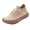 Khaki, variant on Willtoo Women's Knit Mesh Sneakers Breathable Wide Toe Box Lace-Up Walking Shoes Non Slip Lightweight Casual Footwear