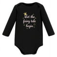 thumbnail image 6 of Hudson Baby Infant Girl Cotton Long-Sleeve Bodysuits, Fairytale Princess, 0-3 Months, 6 of 7