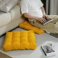 thumbnail image 2 of Tromlycs Floor Pillow Seating Cushions for Adults Sitting Large Square Pillow Gel Memory Foam 20 x 20 x 4 Inch Yellow Set of 2, 2 of 7