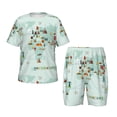 thumbnail image 1 of Balery World Travel Map Conjunto de Pijama Infantil de Manga Corta con Estampado – Ropa de Dormir de Algodón Suave-Large, 1 of 6