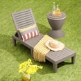 thumbnail image 3 of Gymax Chaise Longue d'Extérieur avec Dossier Réglable, Brun, 3 of 10
