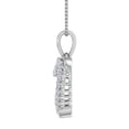 thumbnail image 2 of 1/4 Carat Diamond Heart Pendant Necklace in 14K White Gold (Silver Chain Included) (I1-I2 Clarity), 2 of 3