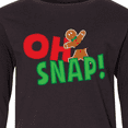 thumbnail image 4 of Inktastic Oh Snap Broken Gingerbread Long Sleeve Youth T-Shirt, 4 of 5