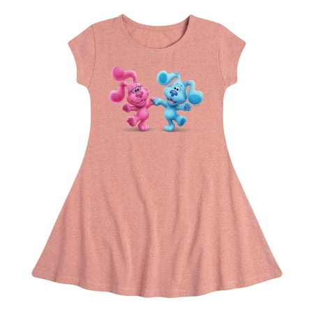 

Blue Clues & You! - Happy Blue - Toddler And Youth Girls Fit And Flare Dress