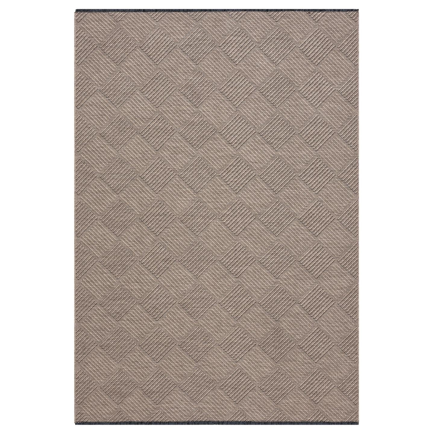 Luxe Weavers Geometric Non-Slip Brown 8x10 Washable Area Rug, Modern Carpet