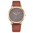 thumbnail image 3 of Resicozy Wrist Watch for Women Leather Strap Watches Business Work Casual Dial Quartz Round Watch 2026 Brown, 3 of 4