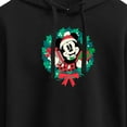 thumbnail image 3 of Disney - Mickey Wreath - Juniors Cropped Pullover Hoodie, 3 of 5