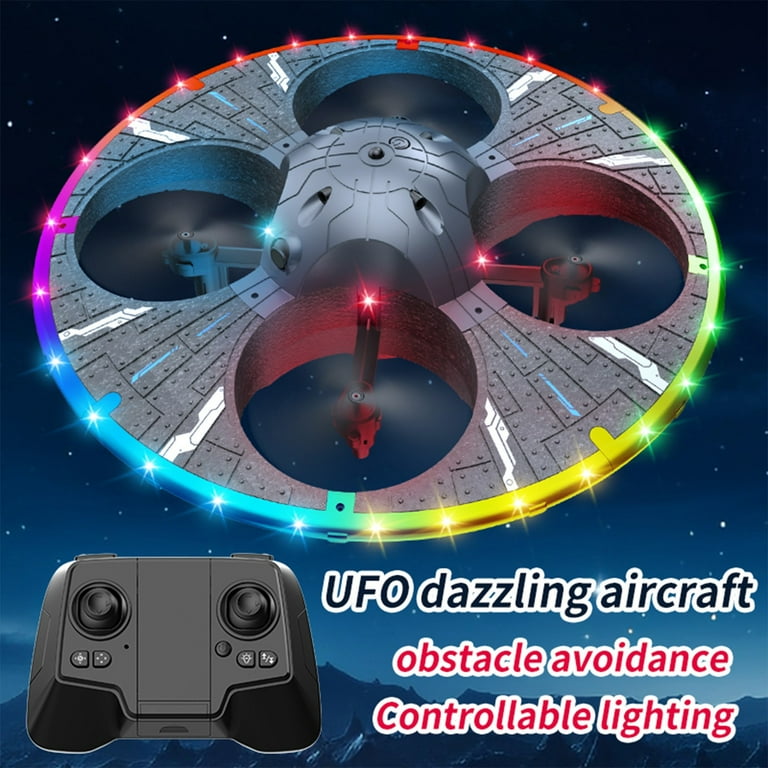Silver S163 Foam Drone No Camera Led Lights Ufo Quadcopter