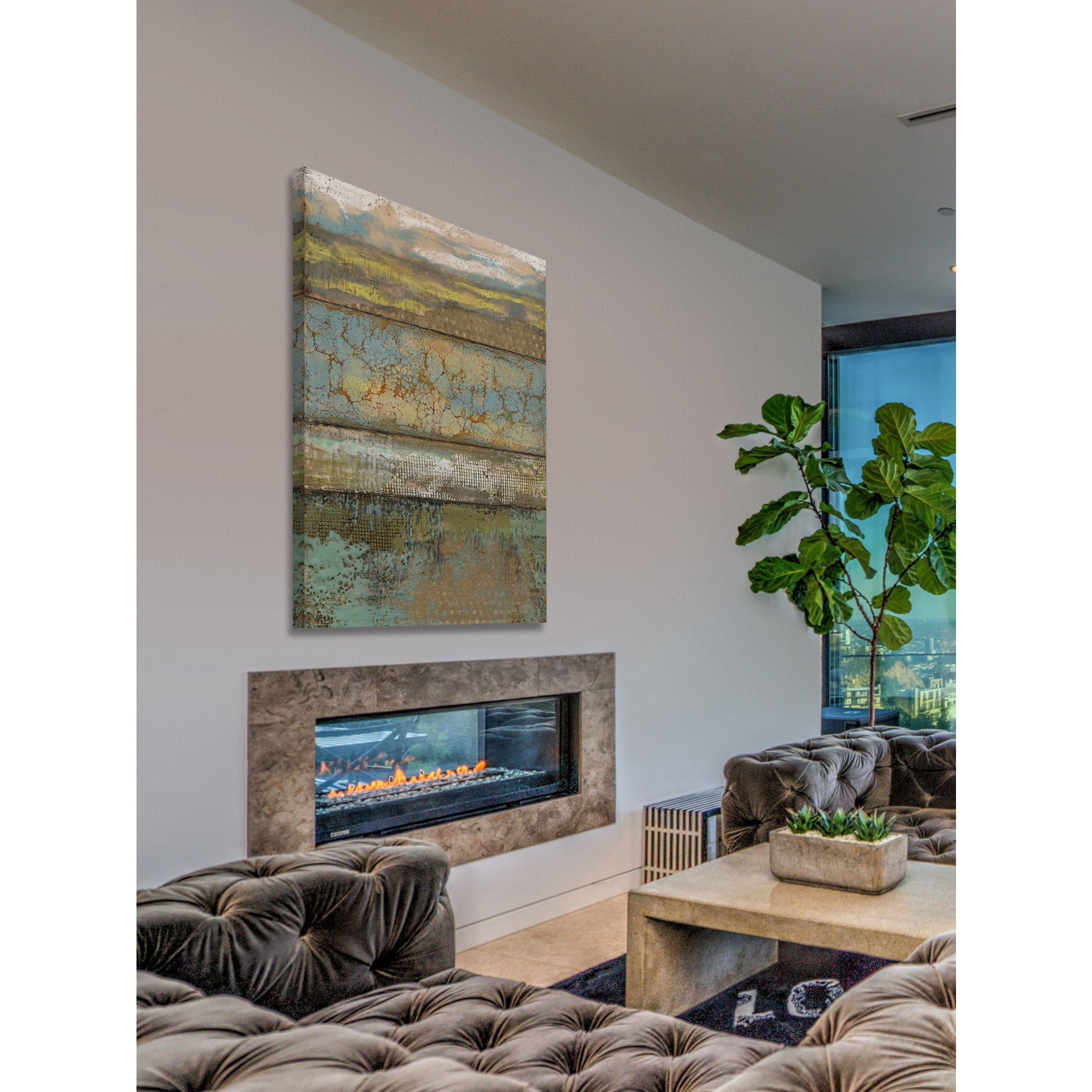 Marmont Hill "Segmented Textures I" Painting Print on Wrapped Canvas
