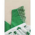 thumbnail image 6 of Kiapeise Toddler Baby Girl Suspender Romper Dress Infant Girl St. Patrick Day Outfit Newborn Girl Clover Bodysuit, 6 of 9