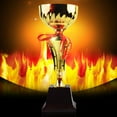 thumbnail image 3 of LABSERRON Football Trophy 1Pcs Golden Metal for Awards Ceremony in School, 3 of 8