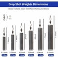 thumbnail image 3 of 48Pcs Drop Shot Weights Set, Slim Pencil Style Lead Fishing Weights Sinkers Kit for Dropshot Rigging 6 Sizes Assorted with Barrel Swivel and Rig Beads, 3 of 8