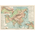 thumbnail image 2 of Drioux 18x14 White Modern Wood Framed Museum Art Print Titled - Asia Physical Terrain Floor - Drioux 1882, 2 of 4