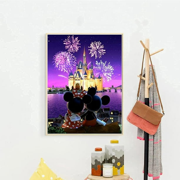 Mickey and Minnie Mouse Disney Diamond Art DIY 5D Diamond Painting Kits for Adults and Kids Full Drill Arts Craft by Number Kits for Beginner Home
